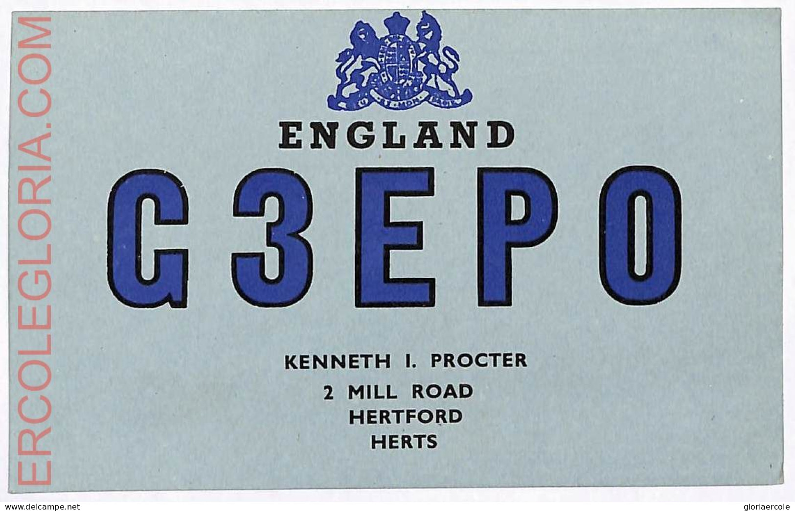 Ad9117 - GREAT BRITAIN - RADIO FREQUENCY CARD - England - 1950 - Radio