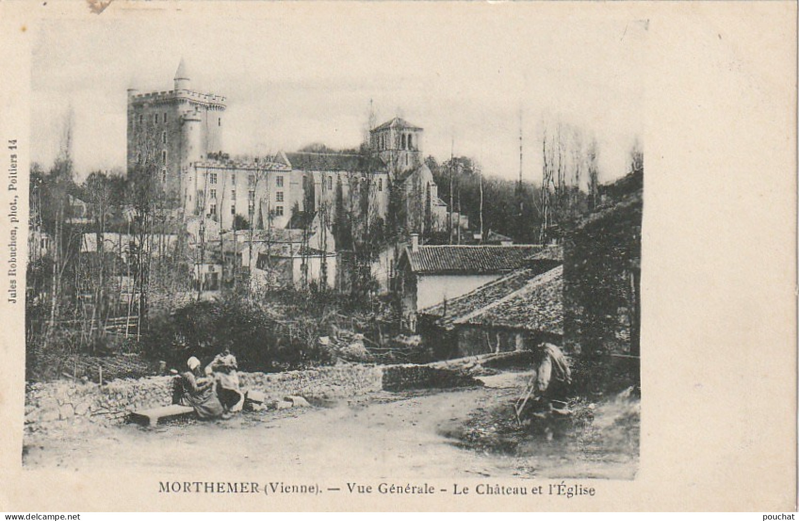 LE 7-(86) MORTHEMER - VUE GENERALE - LE CHATEAU ET L' EGLISE  - 2 SCANS  - Andere & Zonder Classificatie