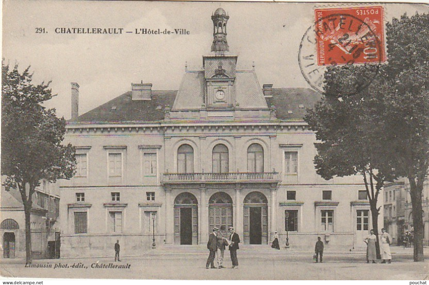 LE 8-(86) CHATELLERAULT - L' HOTEL DE VILLE - 2 SCANS - Chatellerault