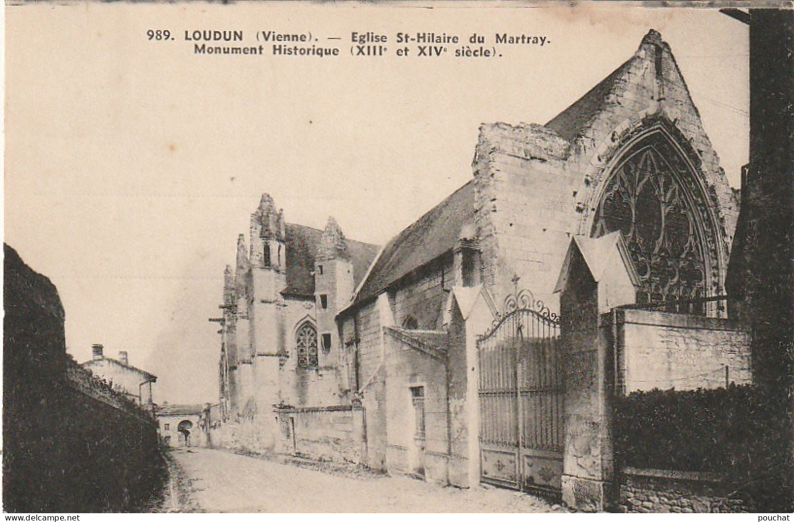 LE 8-(86) LOUDUN - EGLISE SAINT HILAIRE DU MARTRAY  - 2 SCANS - Loudun