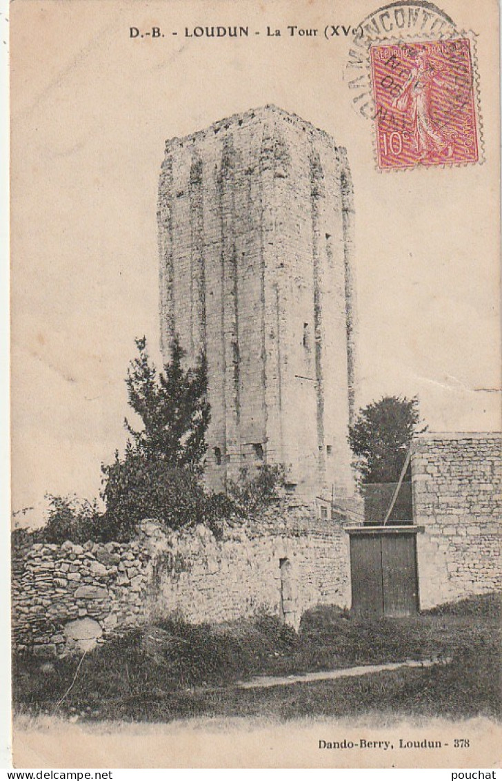 LE 8-(86) LOUDUN - LA TOUR ( XVe SIECLE ) - 2 SCANS - Loudun