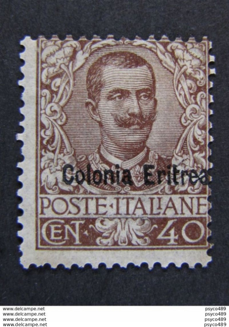 ITALIA Colonie Eritrea-1903-"Emanuele III" C. 40 MH* (descrizione) - Eritrea