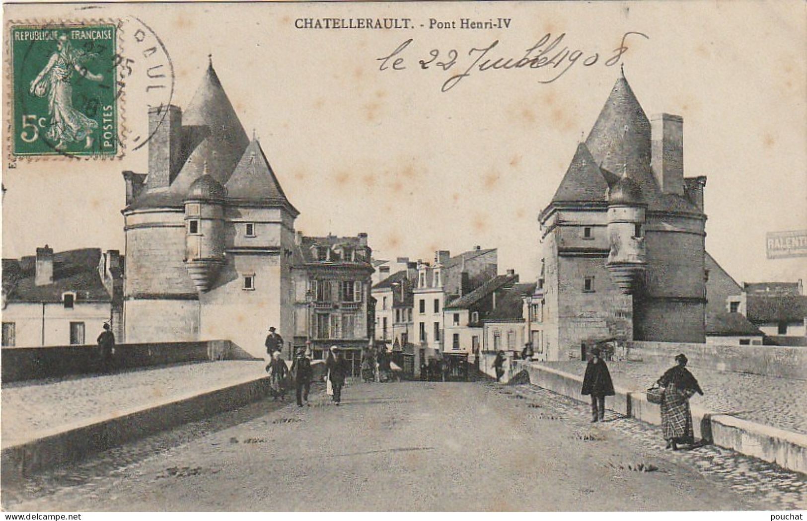 LE 10-(86) CHATELLERAULT - PONT HENRI IV - ANIMATION - 2 SCANS - Chatellerault