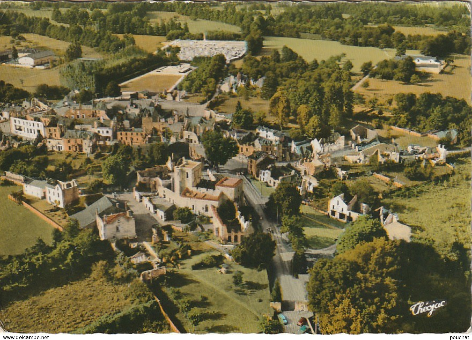 LE 11-(87) ORADOUR SUR GLANE - VUE GENERALE AERIENNE - CARTE COULEURS - 2 SCANS - Oradour Sur Glane