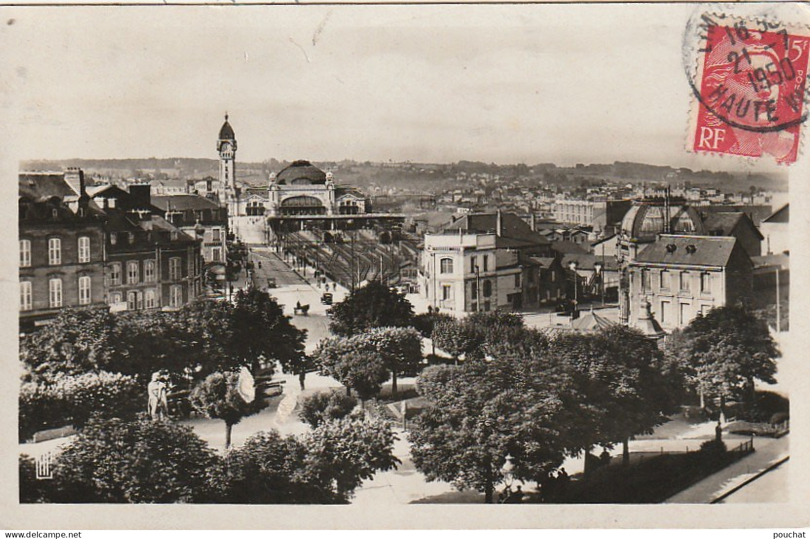 LE 11-(87) LIMOGES - PLACE JOURDAN ET LA GARE  - 2 SCANS - Limoges