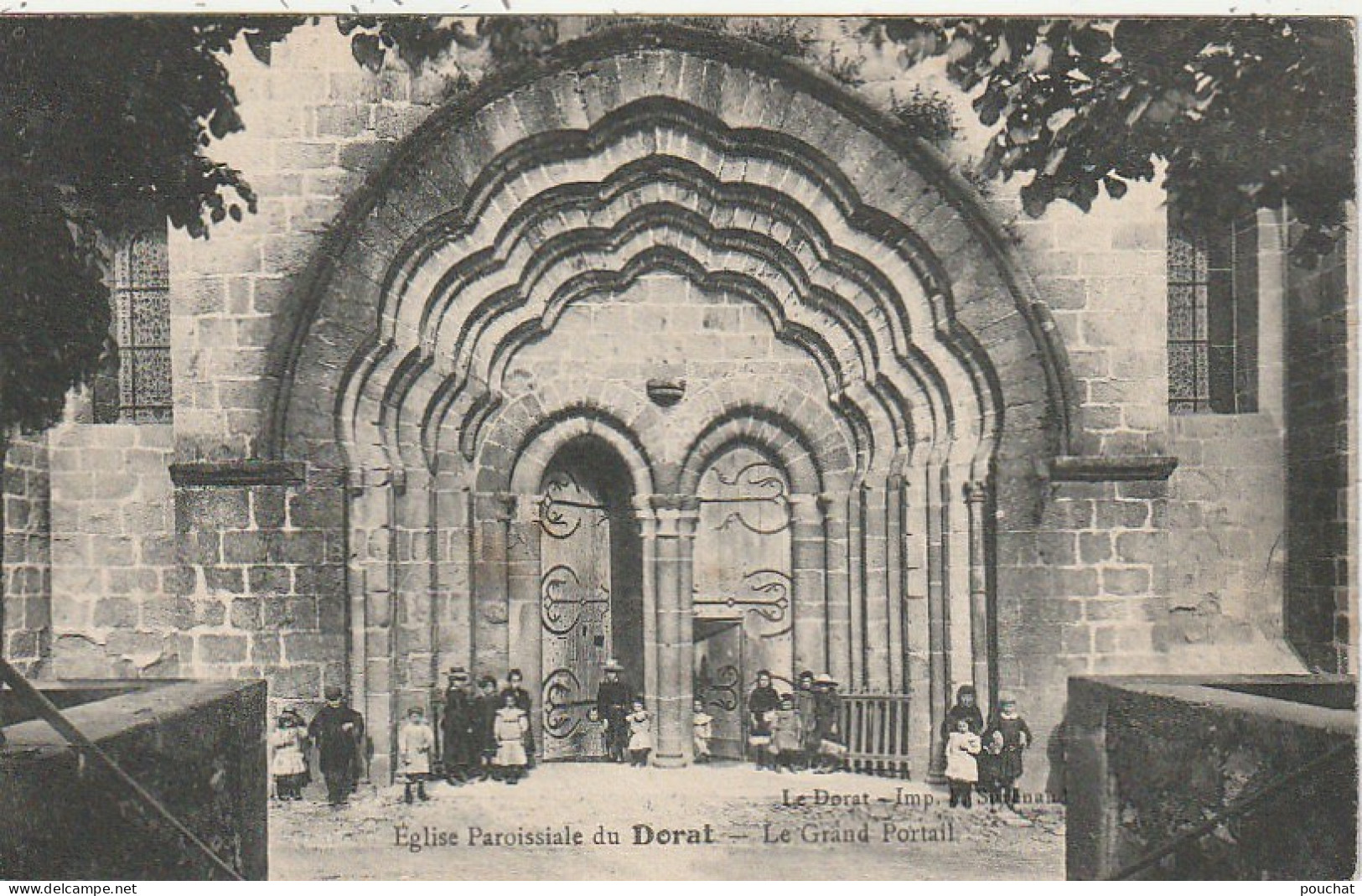 LE 12-(87) EGLISE PAROISSIALE DU DORAT - LE GRAND PORTAIL - ENFANTS  - 2 SCANS - Le Dorat