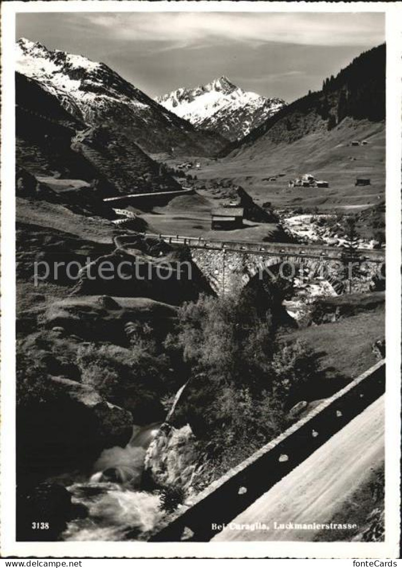 12603692 Curaglia Luckmanierstrasse Alpenpass Bruecke Alpenpanorama Curaglia - Otros & Sin Clasificación