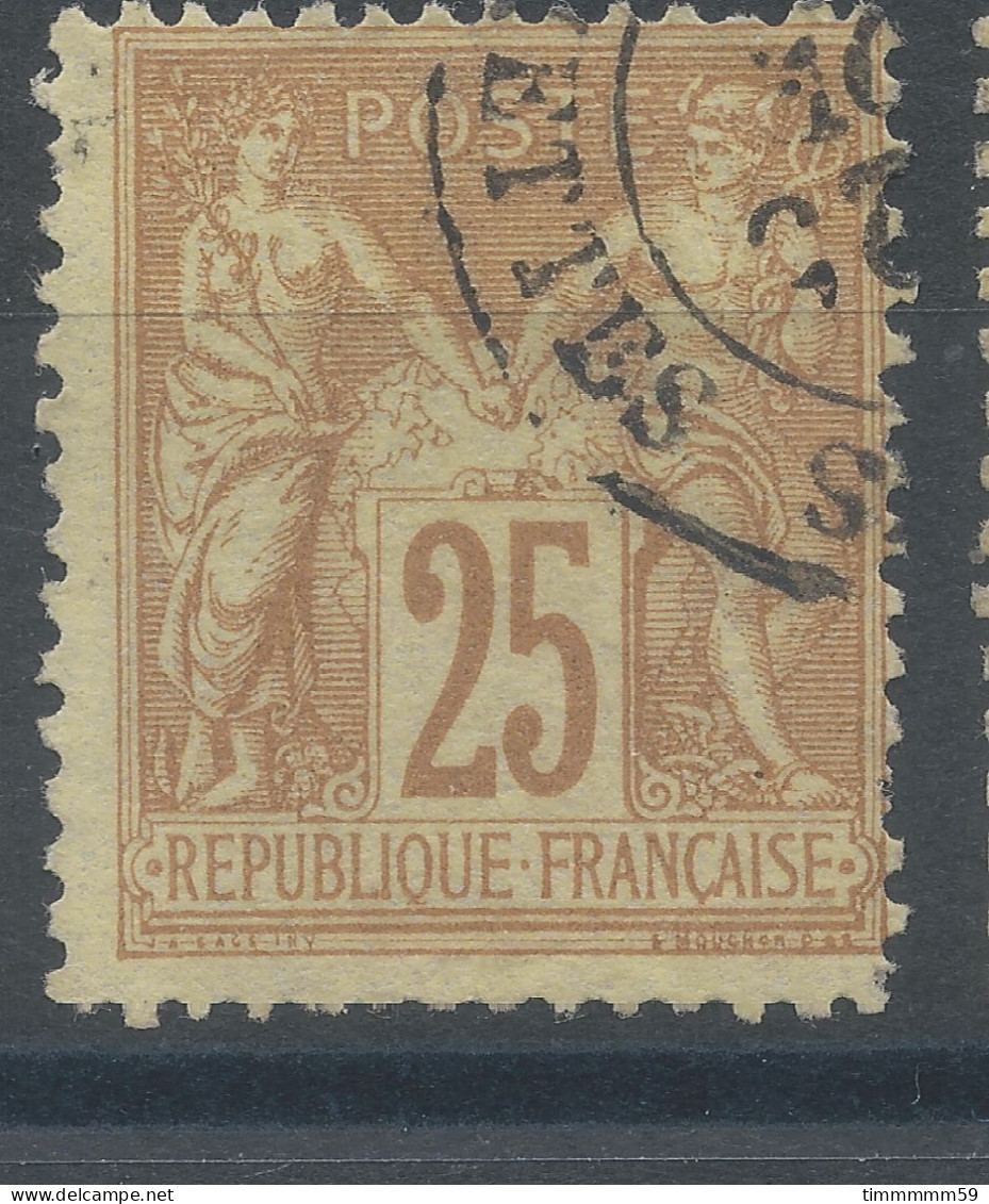 Lot N°82866   N°92, Oblitéré Cachet à Date De PARIS (R.VIELLES-HAUDRIETTES) - 1876-1898 Sage (Type II)