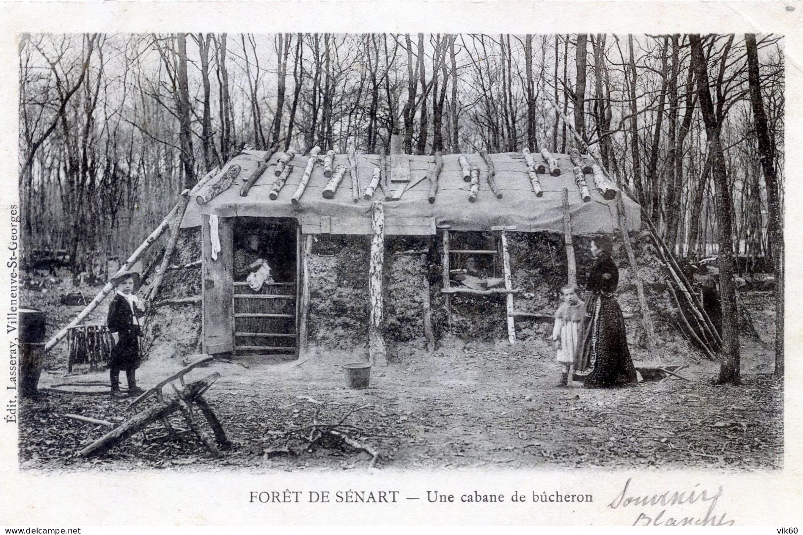 91  FORET DE SENART UNE CABANE   DE BUCHERONS - Sénart