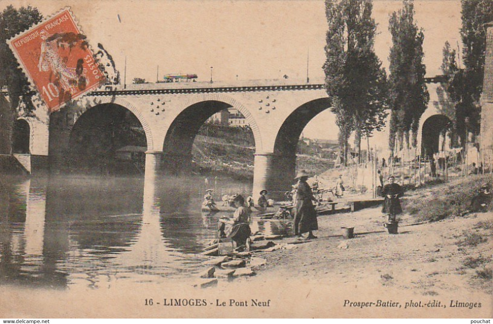 LE 12-(87) LIMOGES - LE PONT NEUF - LAVANDIERES - 2 SCANS - Limoges
