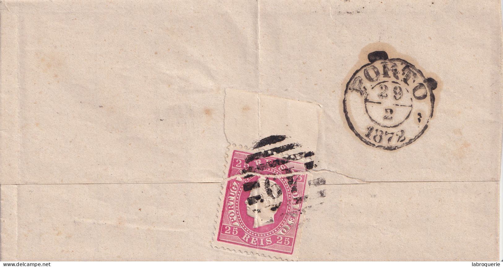 POR - LETTRE DE BARCELOS À PORTO - 1872 - Postmark Collection