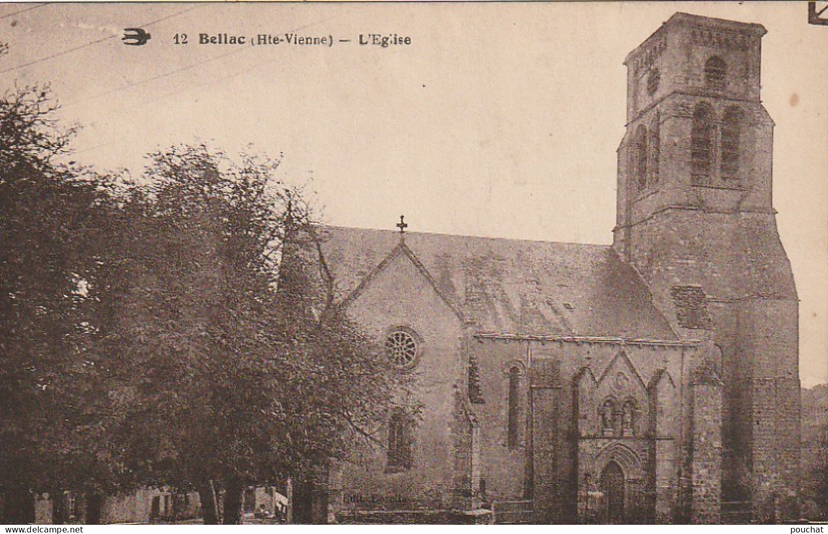 LE 12-(87) BELLAC - L ' EGLISE - 2 SCANS - Bellac