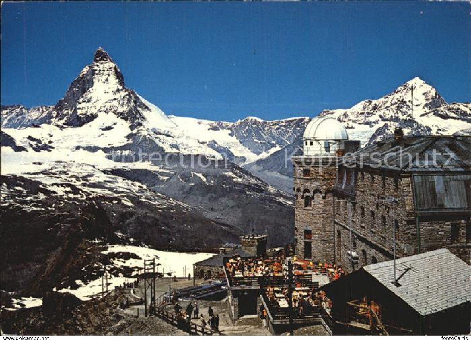 12603492 Zermatt VS Berghotel Restaurant Gornergrat Mit Matterhorn Walliser Alpe - Autres & Non Classés