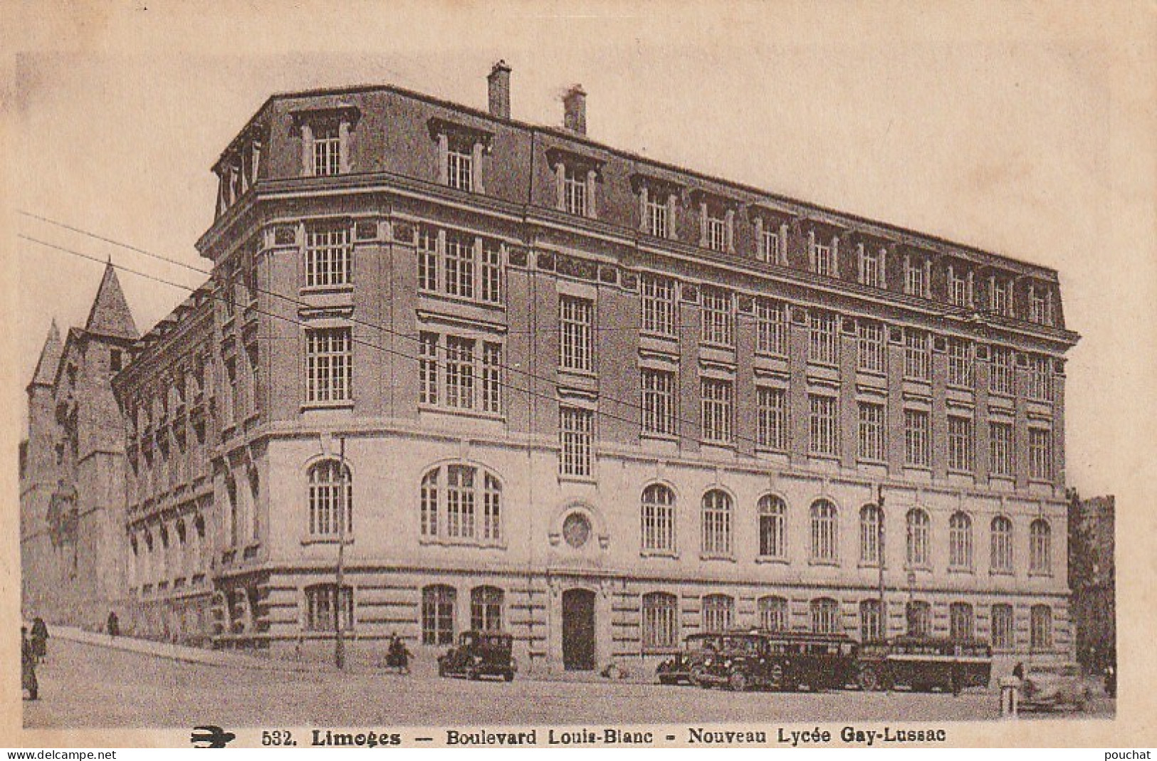 LE 13-(87) LIMOGES - BOULEVARD LOUIS BLANC - NOUVEAU LYCEE GAY LUSSAC - AUTOBUS - 2 SCANS - Limoges