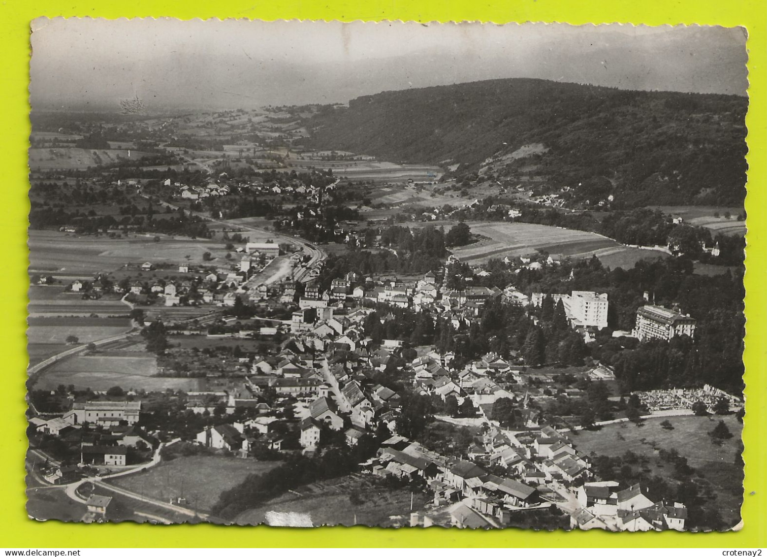 01 DIVONNE LES BAINS N°2953 Vue Générale Aérienne 1951 VOIR Timbre Val De Grâce Santé Militaire Picqué Roussin Villemin - Divonne Les Bains