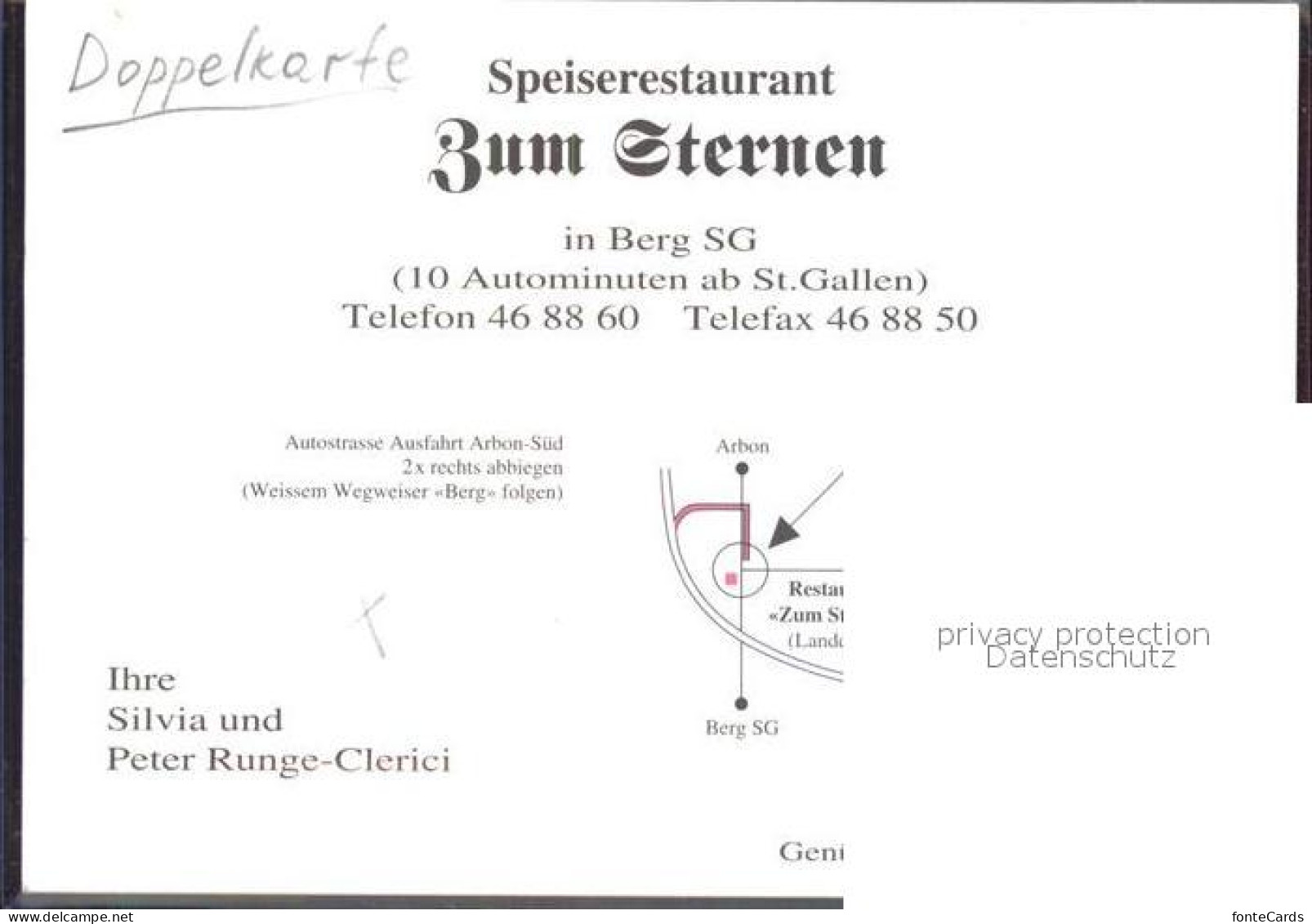 12601570 Berg SG Restaurant Zum Sternen Berg SG - Autres & Non Classés