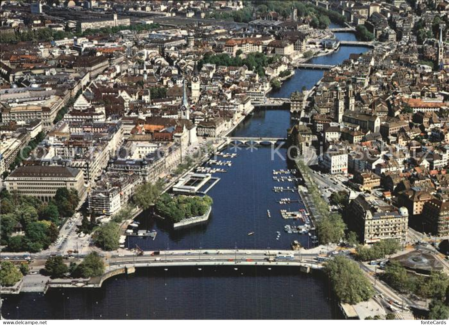 12600614 Zuerich ZH Altstadt Limmat Bruecken Fliegeraufnahme Zuerich - Sonstige & Ohne Zuordnung