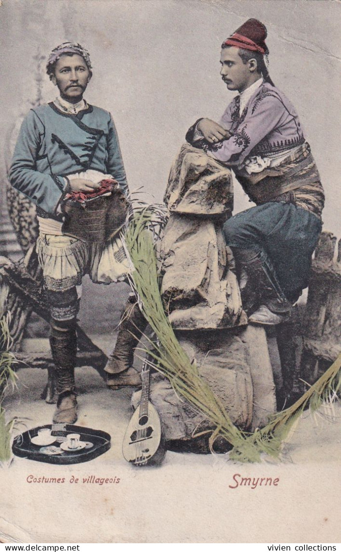 Turquie Smyrne Costumes De Villageois Circulée 1907 Voir Dos - Türkei