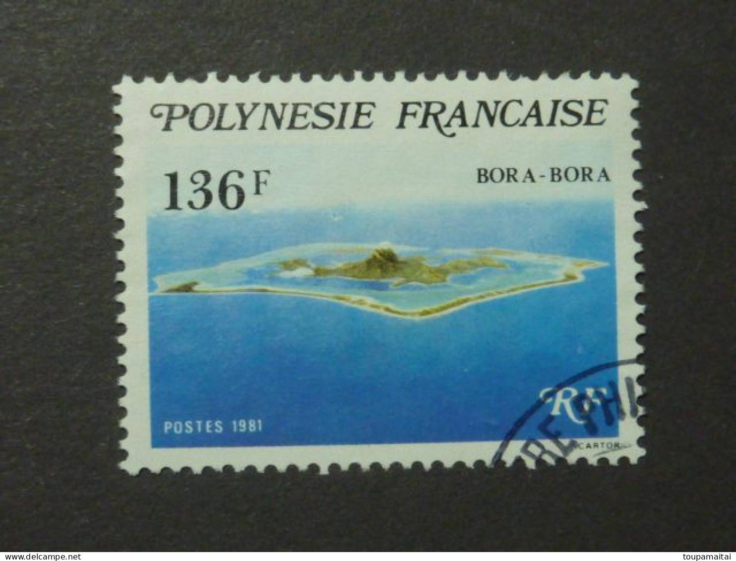 POLYNESIE FRANCAISE, Années 1981-92,  YT N° 173 Oblitéré, île Bora-Bora - Gebraucht