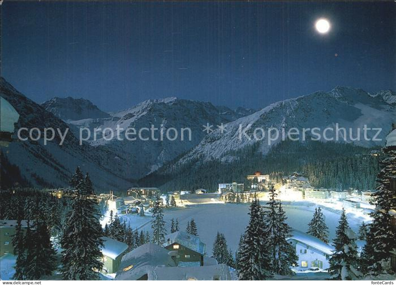 12600441 Arosa GR Obersee Mondscheinnacht Alpen Arosa - Sonstige & Ohne Zuordnung