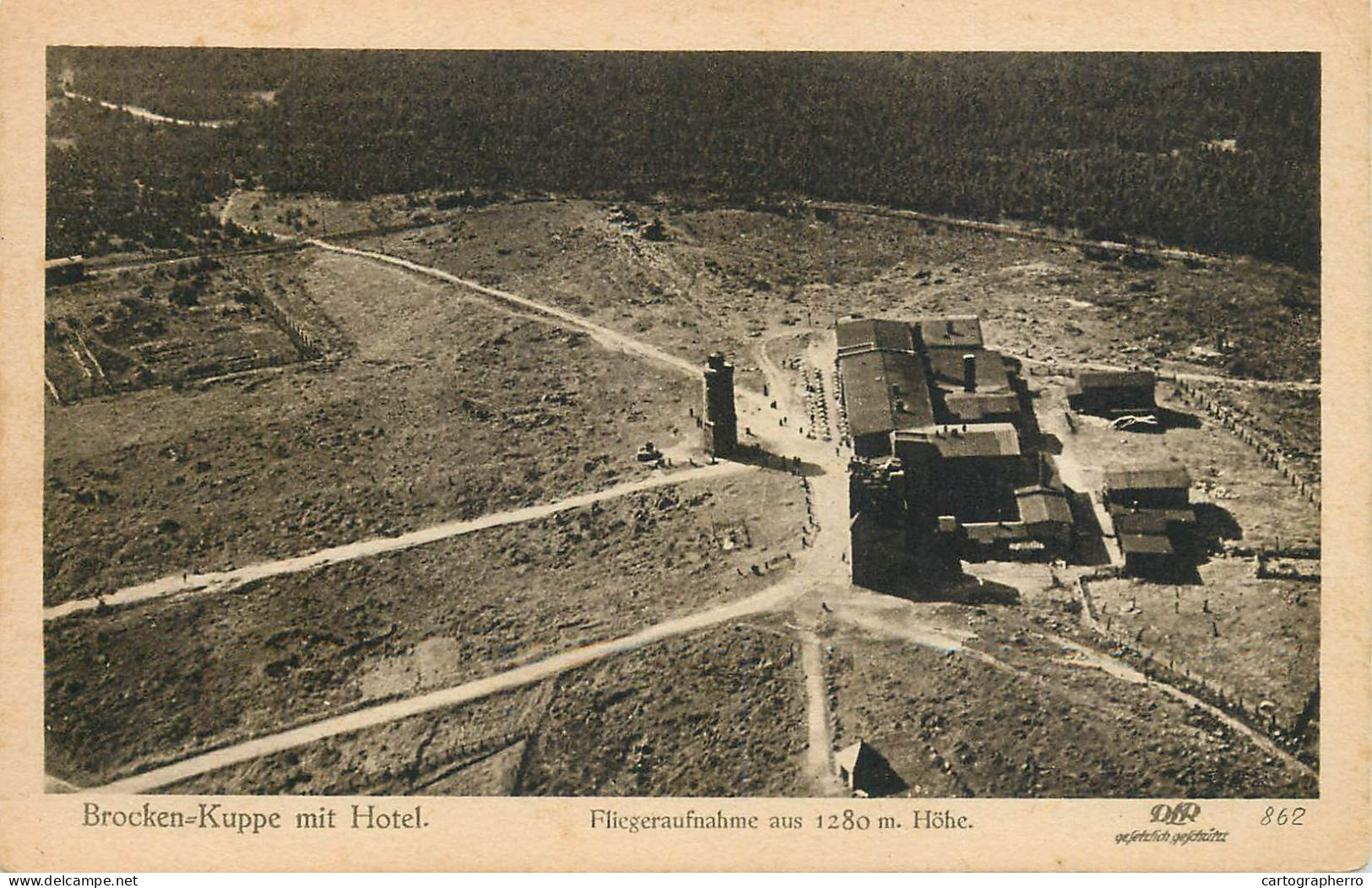 Germany Brocken-Kuppe Mit Hotel Aerial View - Sonstige & Ohne Zuordnung