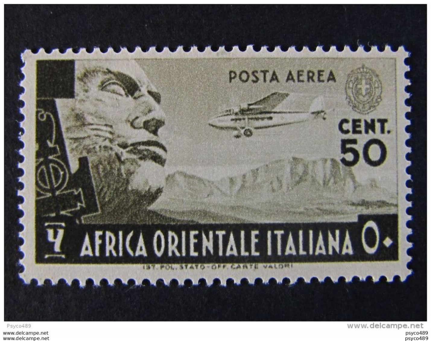 ITALIA Africa Orientale Italiana Aerea -1938- "Soggetti Vari" C. 50 MH* (descrizione) - Italian Eastern Africa