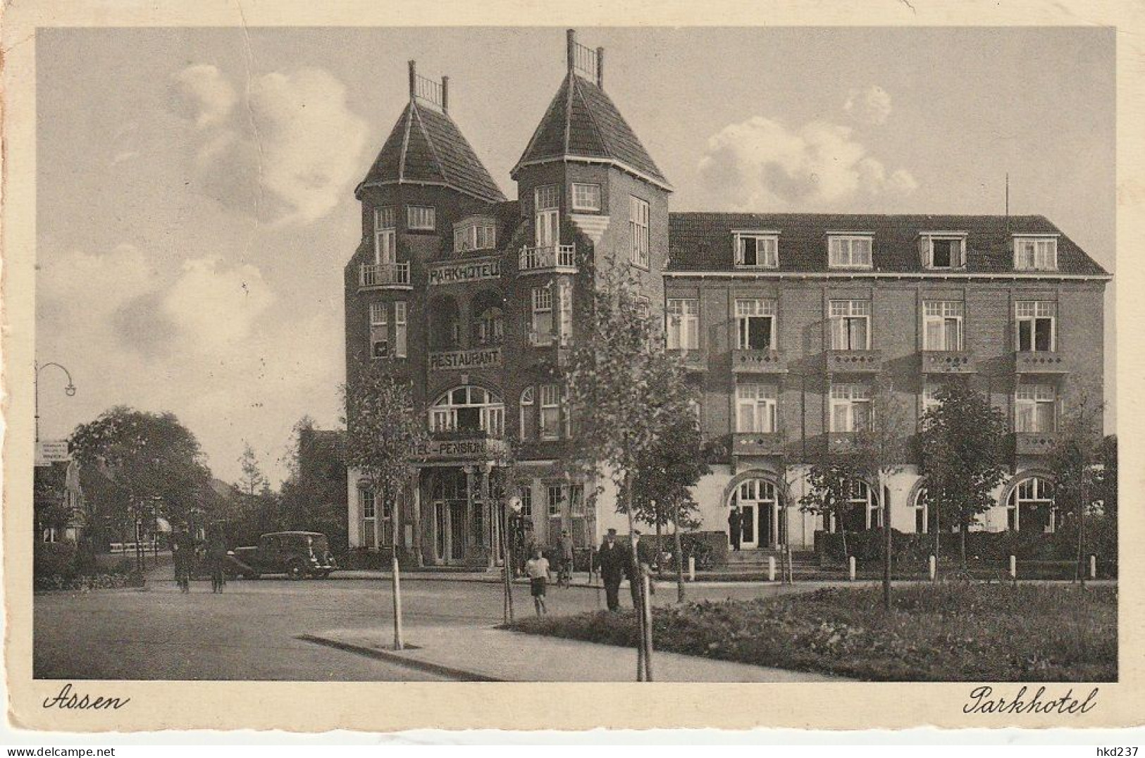 Assen Parkhotel Levendig Oude Auto Fietsers # 1944   4782 - Assen