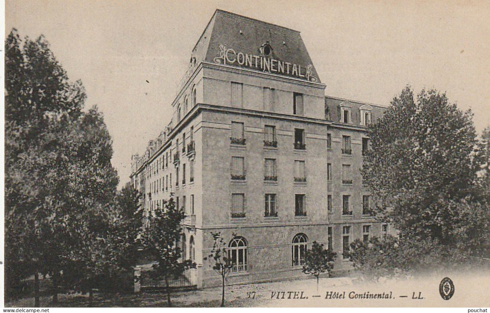 LE 14-(88)  VITTEL - HOTEL CONTINENTAL   - 2 SCANS  - Contrexeville