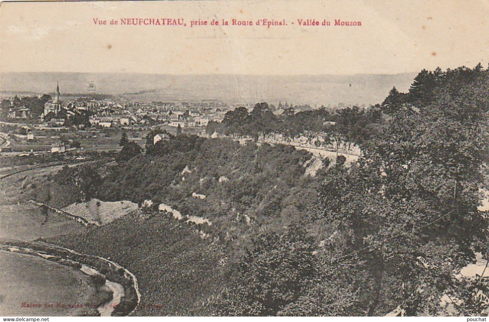 LE 14-(88) VUE DE NEUFCHATEAU , PRISE DE LA ROUTE D' EPINAL - VALLEE DU MOUZON - 2 SCANS  - Neufchateau