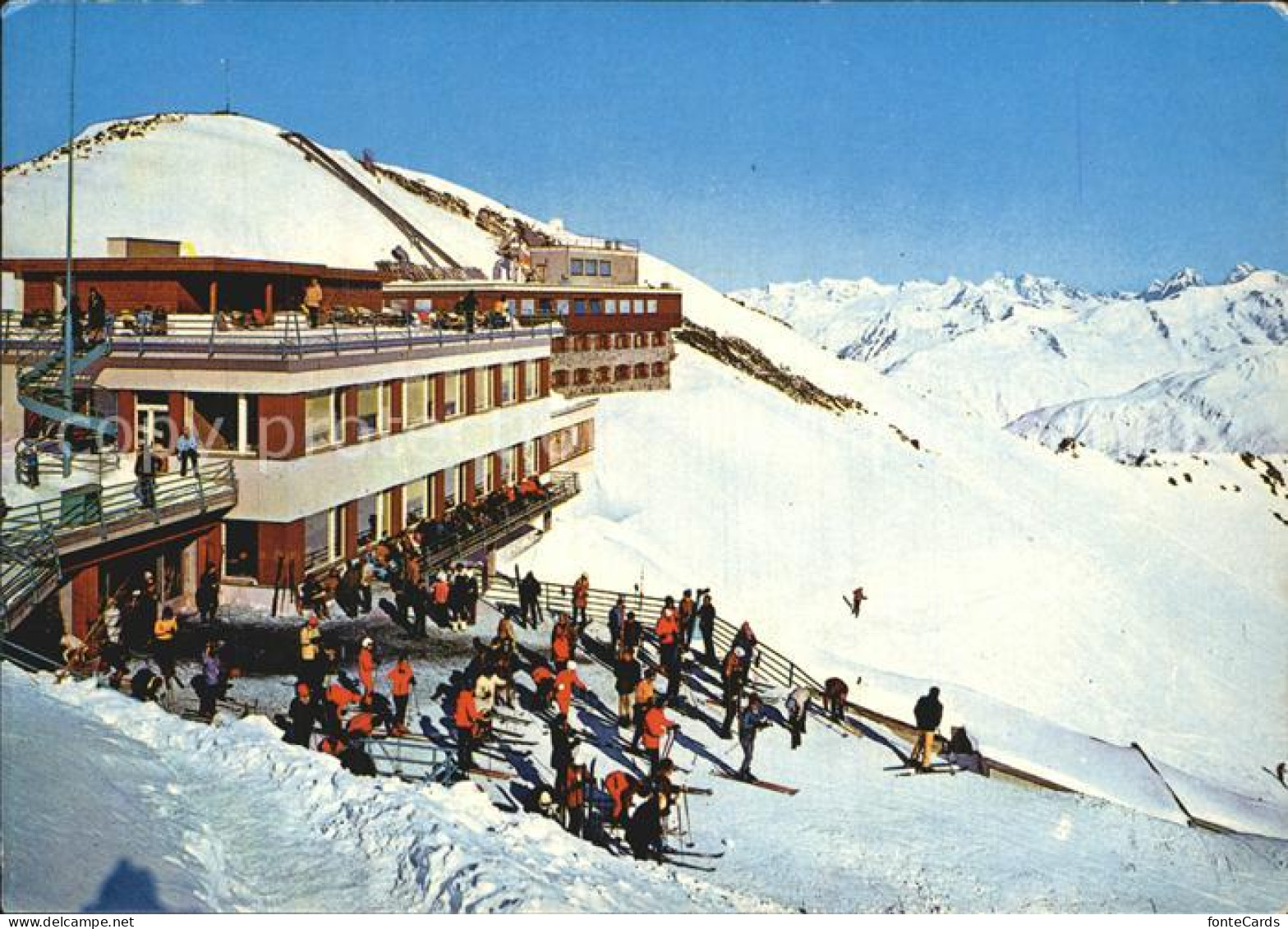 12599792 Davos GR Berghaus Weissfluhjoch Winterpanorama Alpen Davos - Andere & Zonder Classificatie