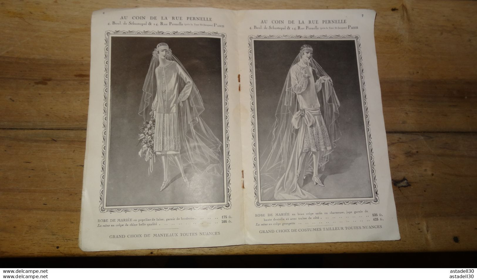 Catalogue Robes De Mariée, AU COIN DE LA RUE PERNELLE, PARIS.... Caisse-23 - Textile & Vestimentaire