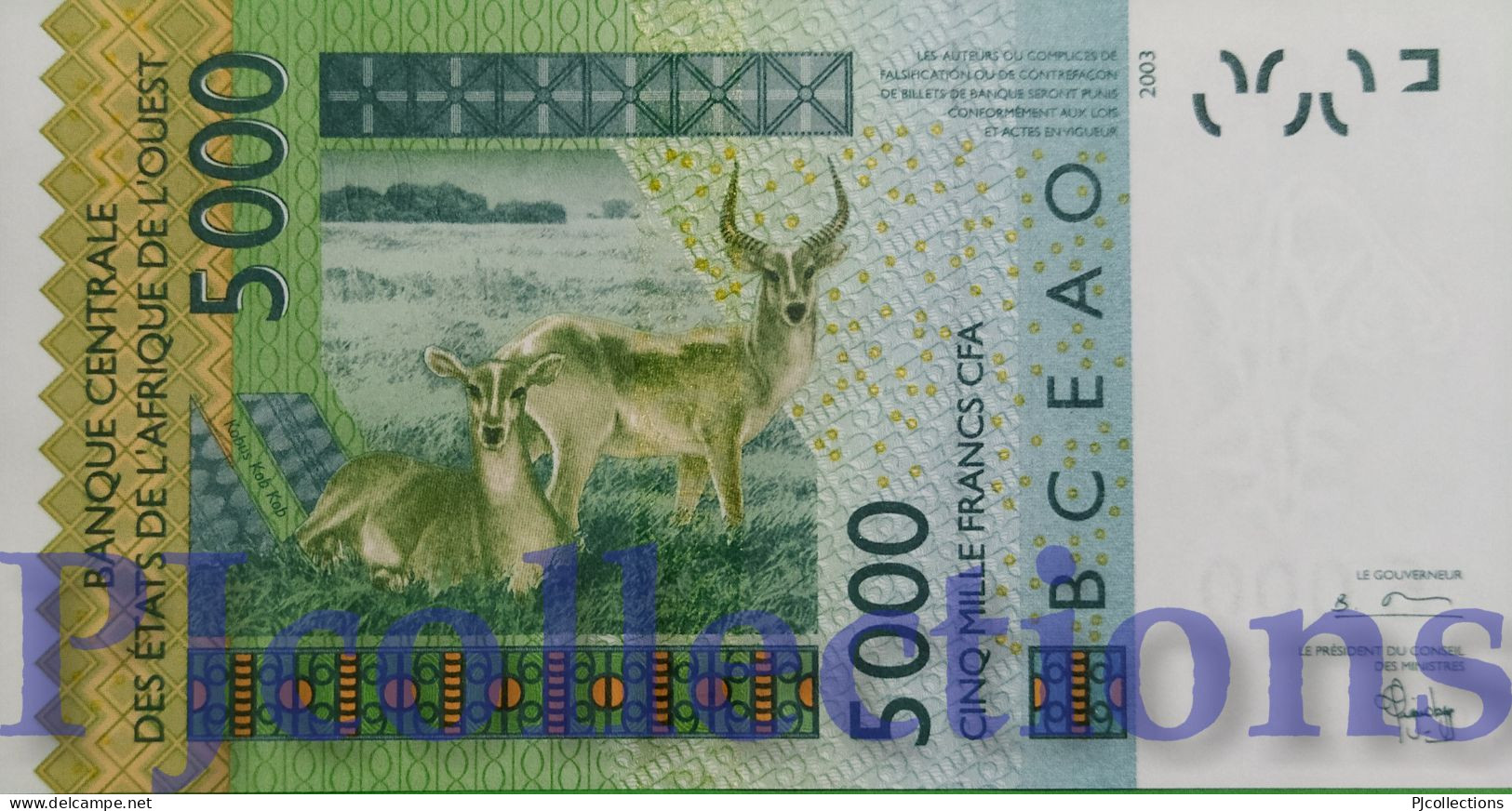 WEST AFRICAN STATES 5000 FRANCS 2004 PICK 717Kb UNC - États D'Afrique De L'Ouest