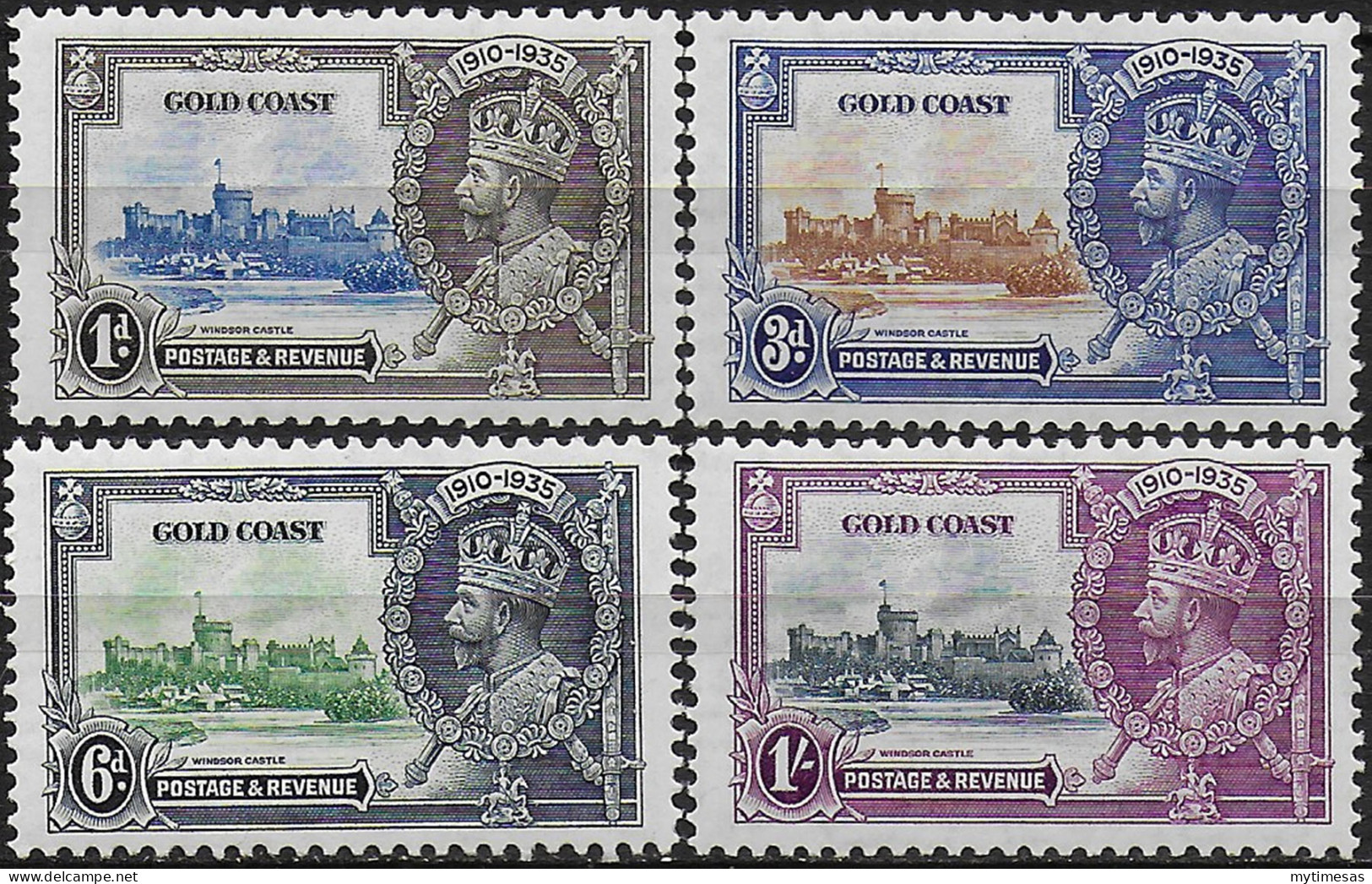 1935 Gold Coast Silver Jubilee 4v. MNH SG N. 113/16 - Sonstige & Ohne Zuordnung