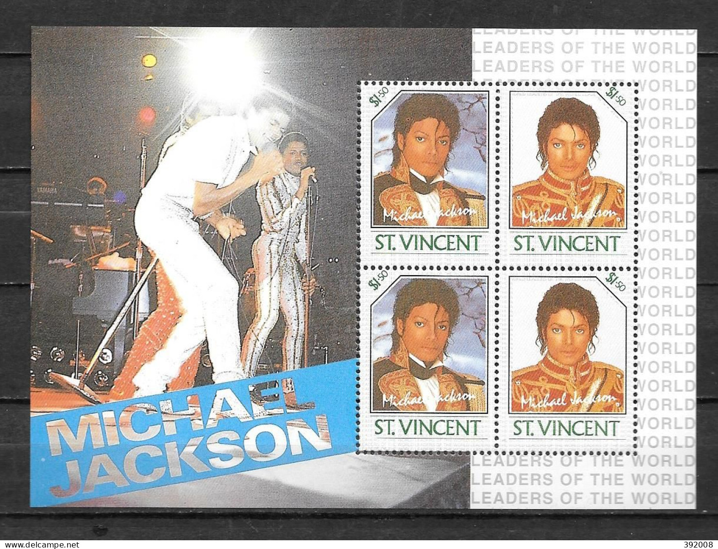 Michael Jackson - ST Vincent BF 635 **MNH - D4/2 - Cantantes