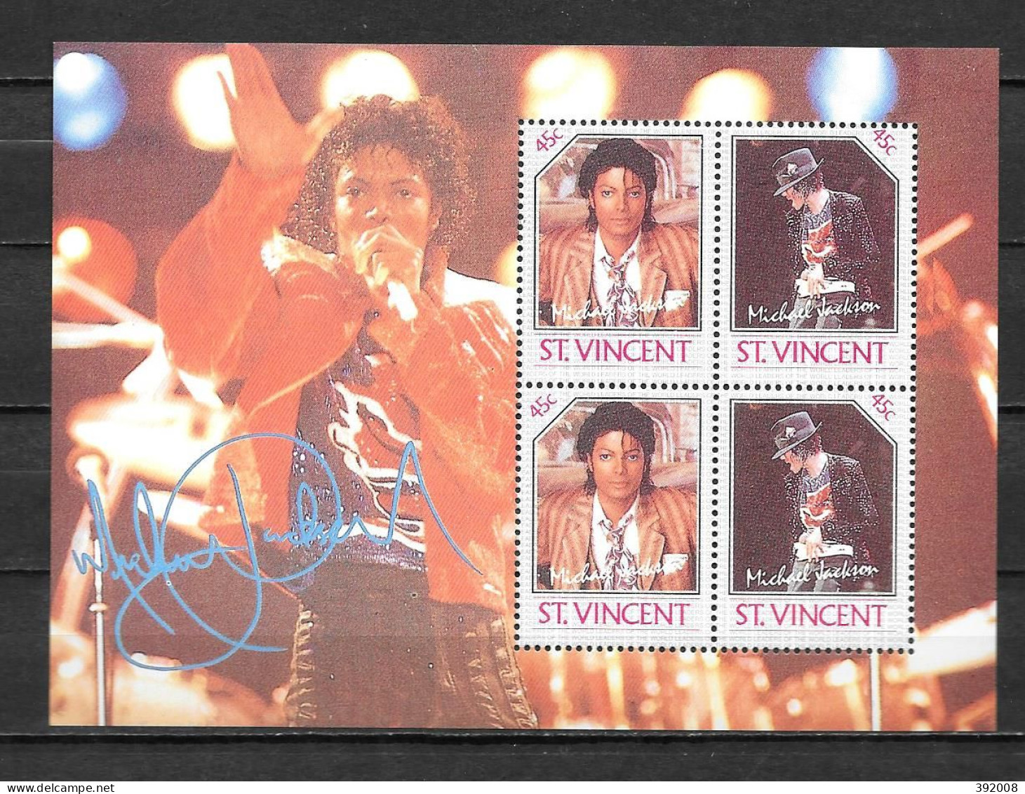 Michael Jackson - ST Vincent BF 633 **MNH - D4/1 - Chanteurs