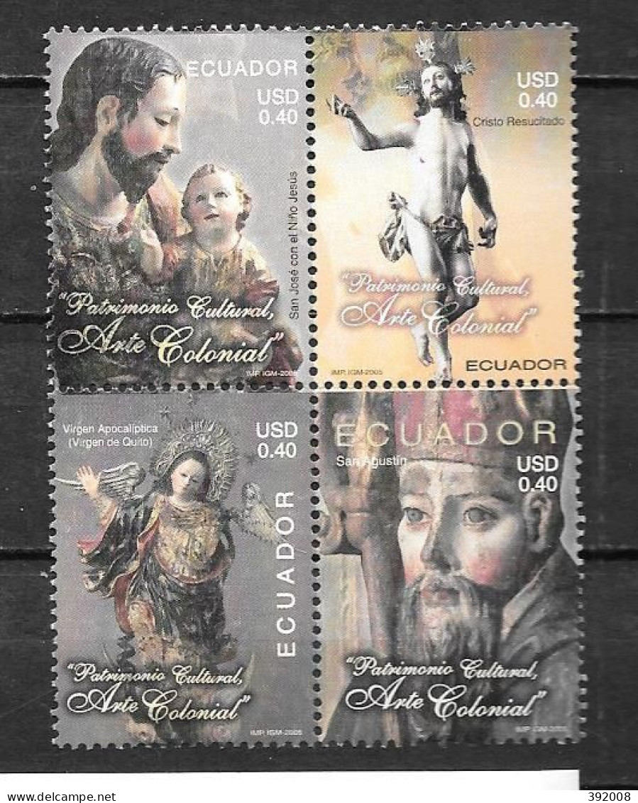 EQUATEUR - 1877 à 1880 **MNH - Art Religieux Colonial - D4/27 - Autres & Non Classés