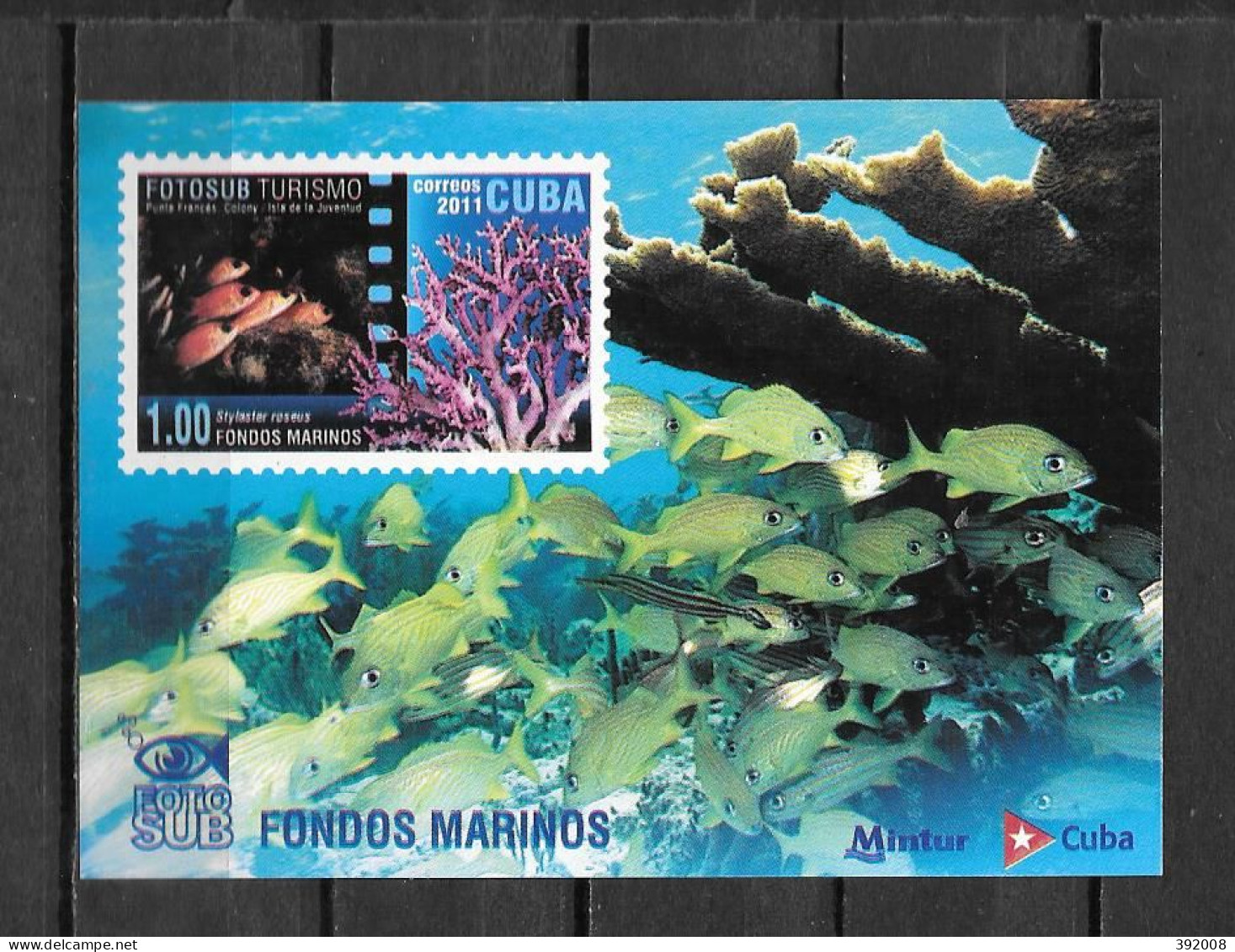 CUBA - BF 285 **MNH - Corail - D4/20 - Vie Marine