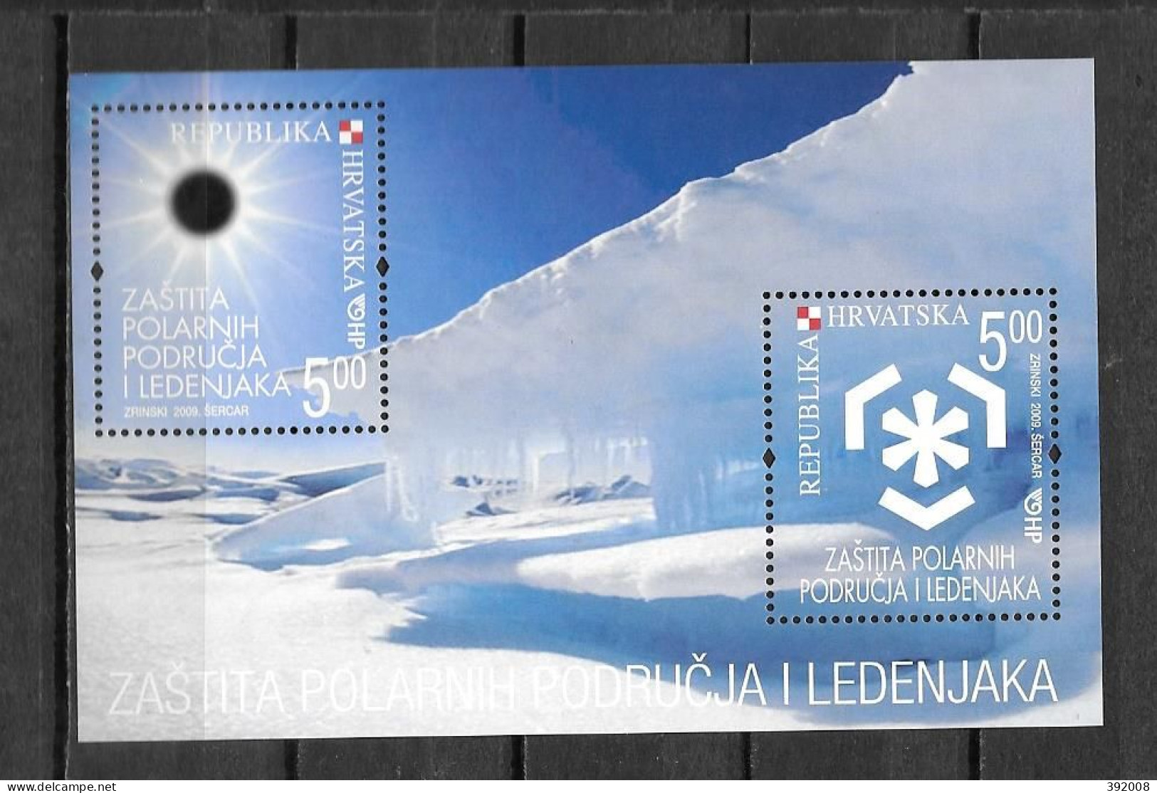 CROATIE - BF35 **MNH - Protection Des Pôles - 2009 - D4/17 - Emissions Communes