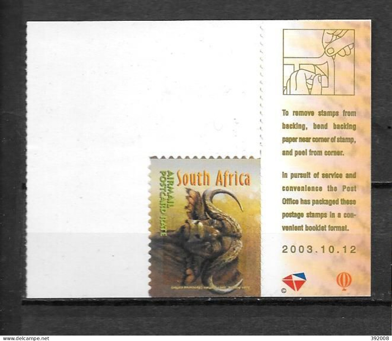 AFRIQUE DU SUD - PA 55 **MNH - D4/15 - Andere & Zonder Classificatie