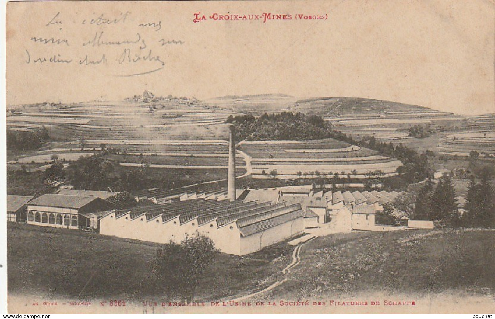 LE 16-(88) LA CROIX AUX MINES - VUE D' ENSEMBLE DE L' USINE DE LA SOCIETE DES FILATURES DE SCHAPPE  - 2 SCANS - Sonstige & Ohne Zuordnung