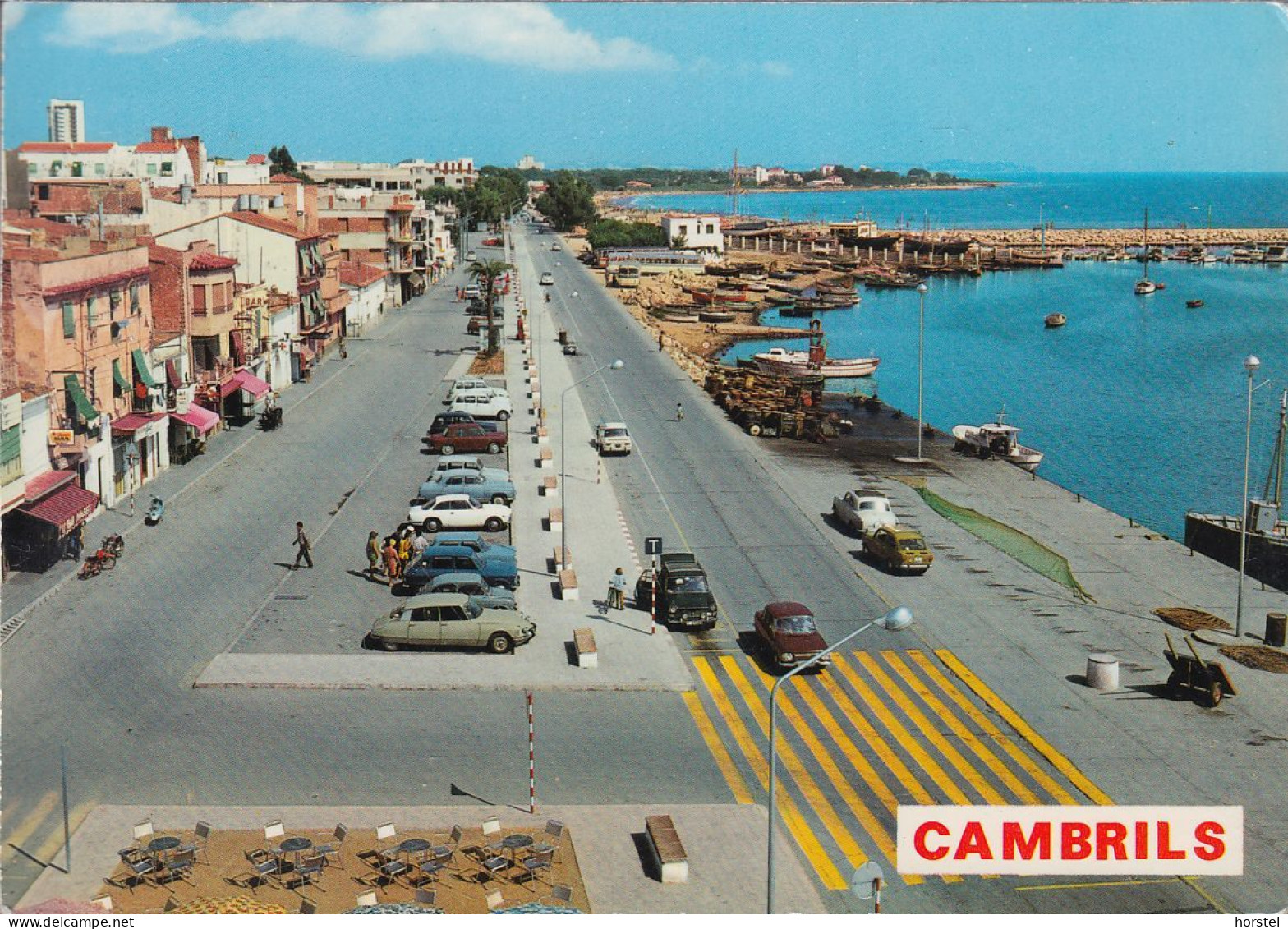 Spanien - Cambrils - Costa Dorada - Street - Cars - Citroën DS - Fiat 850 - Alfa Romeo 2000 - Renault  Uvm. - Nice Stamp - Tarragona