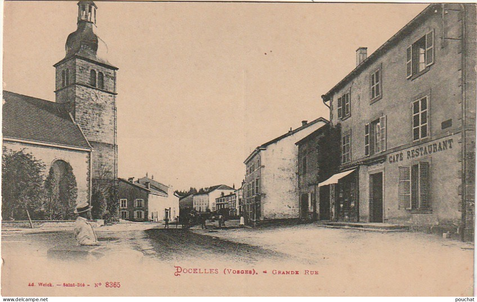 LE 16-(88) DOCELLES - GRANDE RUE - CAFE RESTAURANT  - 2 SCANS - Sonstige & Ohne Zuordnung