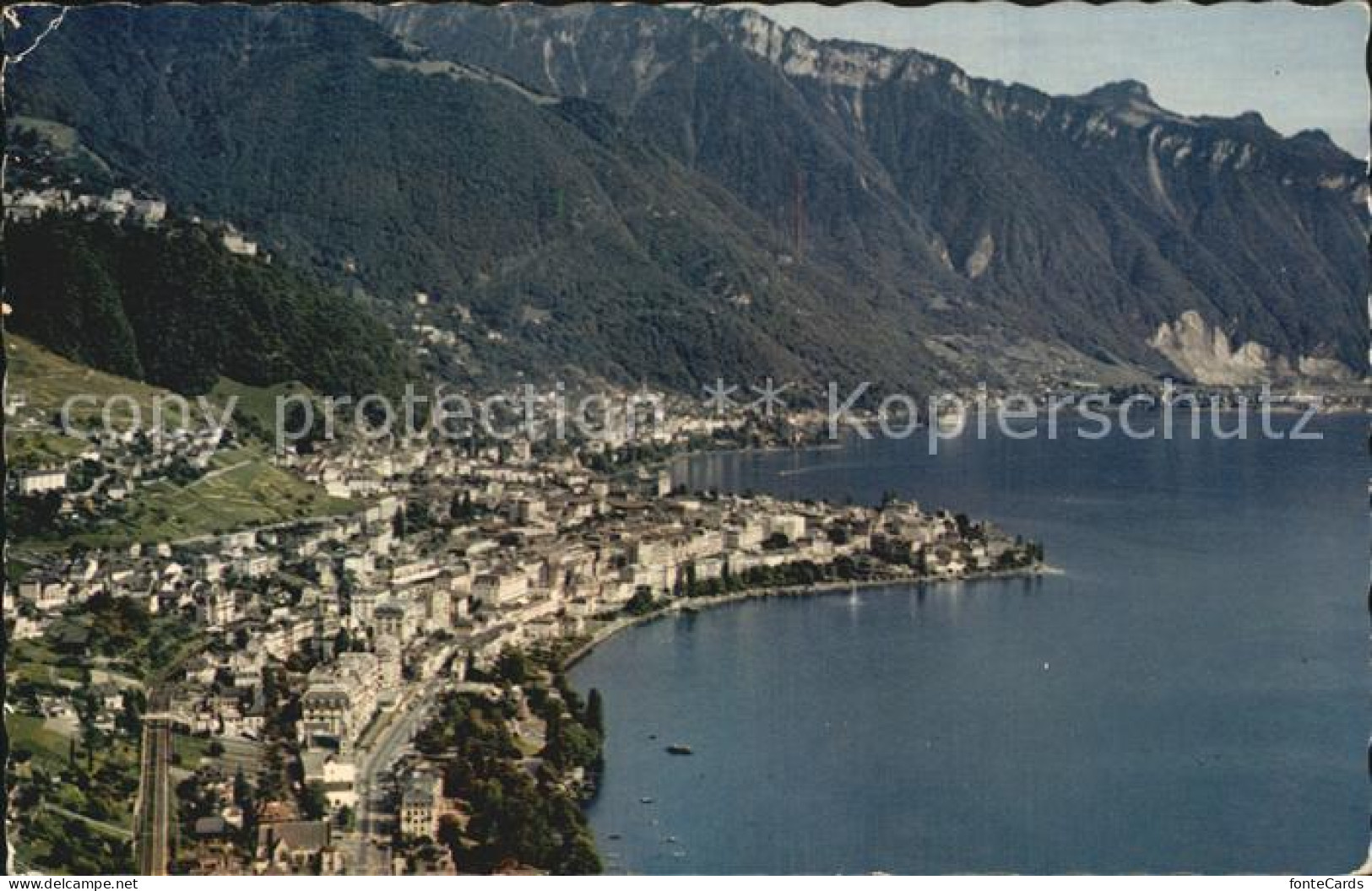 12597413 Montreux VD Fliegeraufnahme Territet Glion Montreux - Andere & Zonder Classificatie