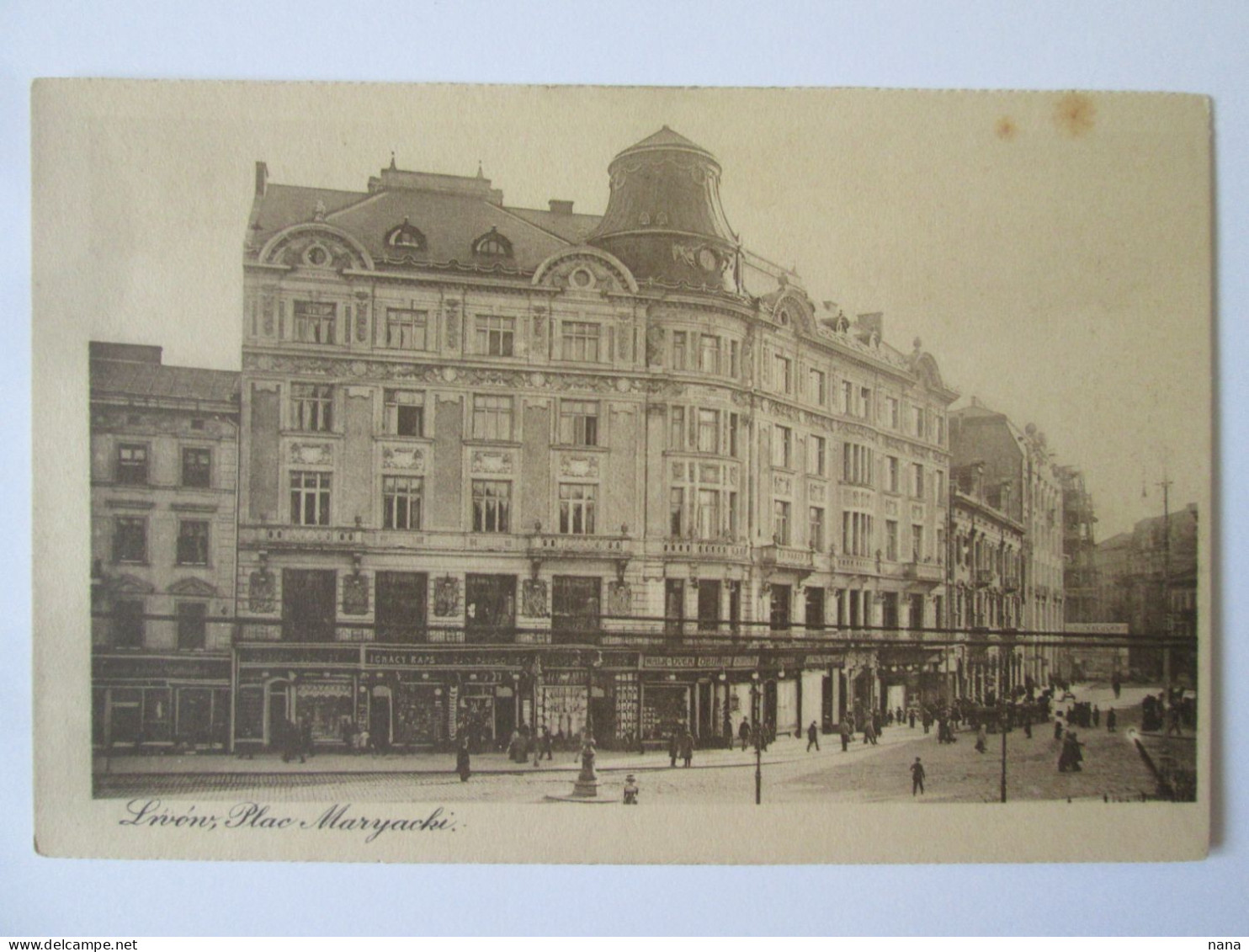 Ukraine Former Poland-Lvov/Lwow/Lemberg:Place Maryacki,store Unused Postcard Publ. Leon Propst.1911 - Ucrania