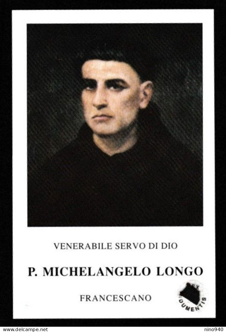 SERVO DI DIO P. MICHELE ANGELO LONGO - CON RELIQUIA - Mm. 80 X 122 - Francescano - Godsdienst & Esoterisme