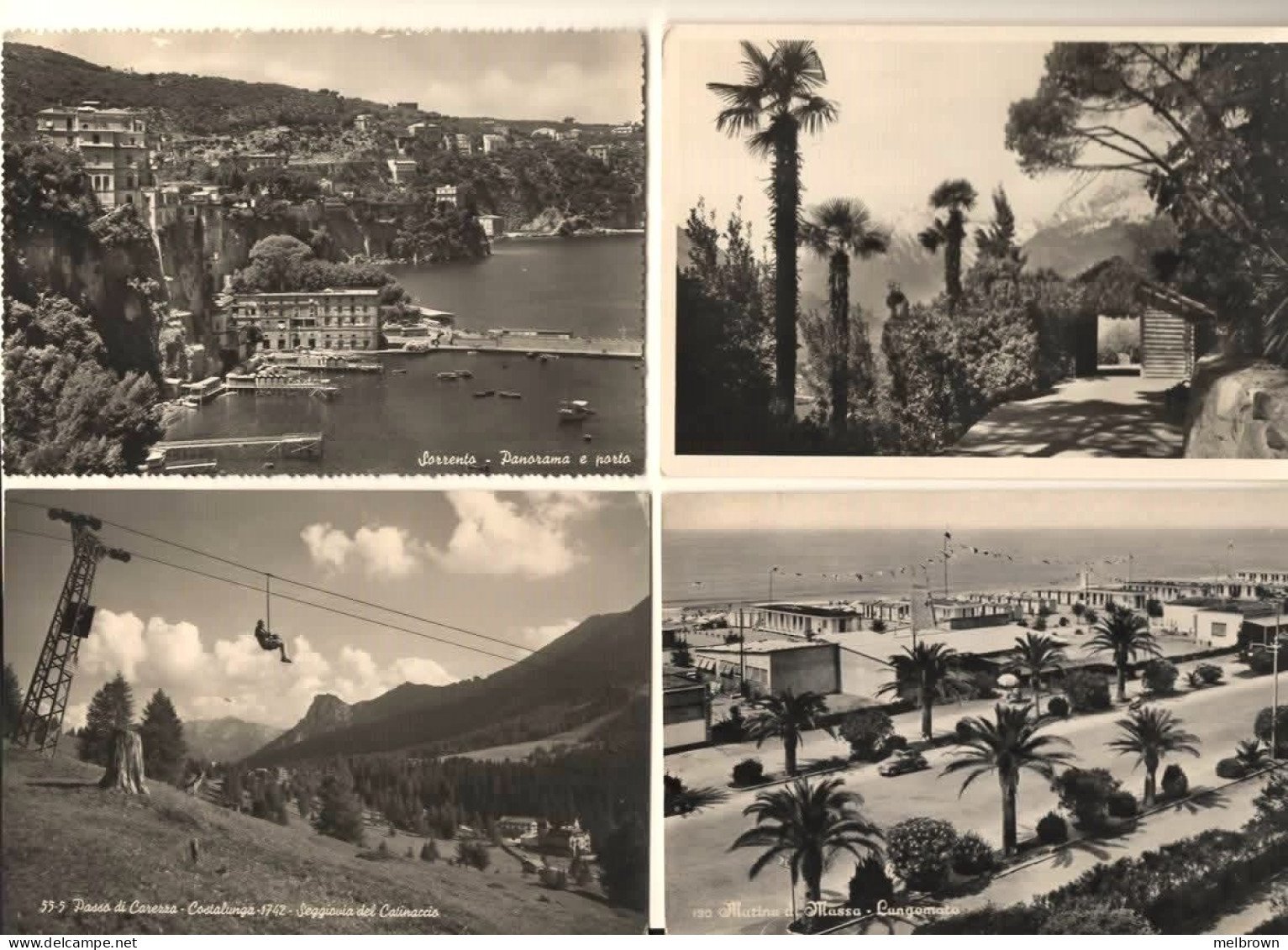 ITALY 1958 4 Postcards Of Holiday Locations Stamped And Used - Verzamelingen