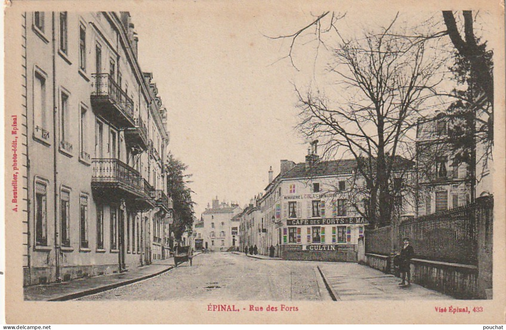 LE 17 -(88) EPINAL - RUE DES FORTS - CAFE DES FORTS - 2 SCANS - Epinal