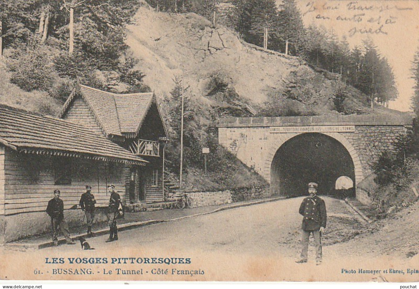 LE 18-(88) BUSSANG - LE TUNNEL - COTE FRANCAIS - DOUANIERS - 2 SCANS  - Bussang