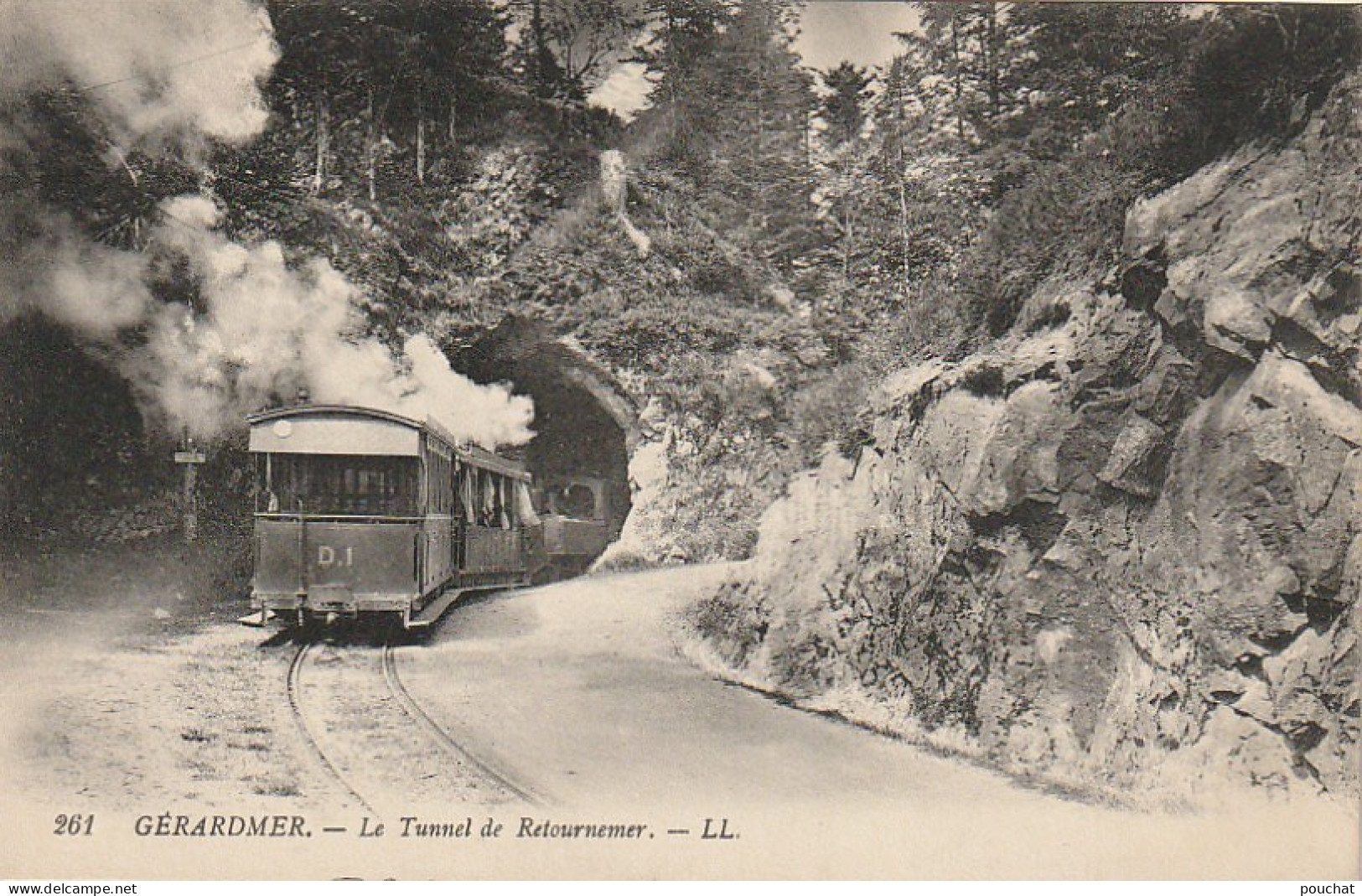 LE 18-(88)  GERARDMER - LE TUNNEL DE RETOURNEMER - TRAIN - 2 SCANS - Gerardmer