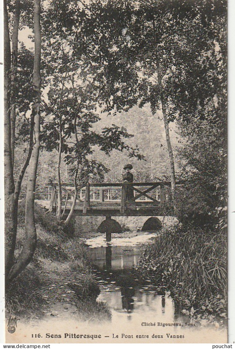 LE 19-(89) SENS PITTORESQUE - LE PONT ENTRE DEUX VANNES - 2 SCANS - Sens